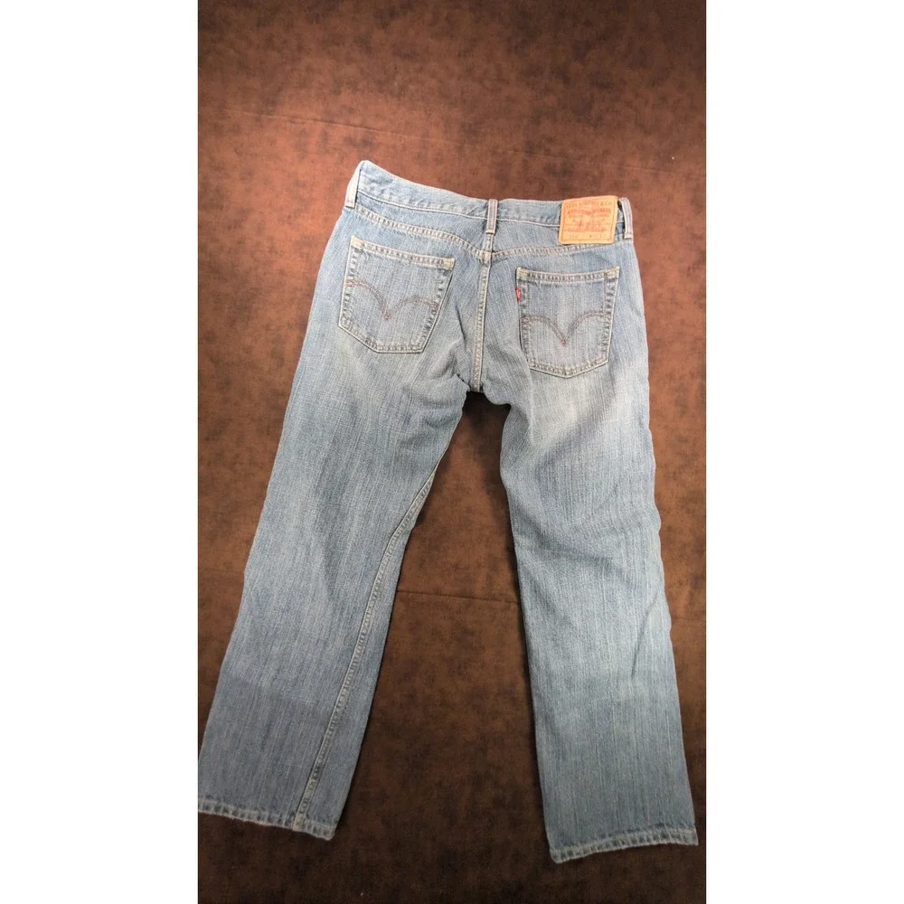 Levis 514 Slim Straight Jeans Mens‎ 33x30 Light Wash Blue Denim 100% Cotton
